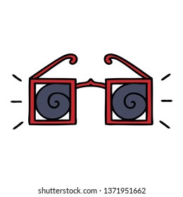 Cute Cartoon Of A Hypnotic Glasses