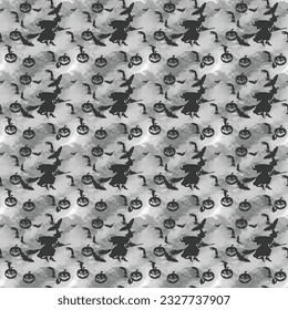 cute cartoon pattern of Halloween Jack O's. Cute template happy Halloween day for greeting cards, birthday, invitations, tags, and party decorations. devil, bat, monster, pumpkin, ghost, skull. - Powered by Shutterstock