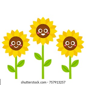 Sunflower Facial Expression Stock Vector (Royalty Free) 448562095 ...