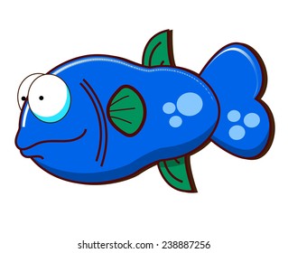 Cute Cartoon Style Fish Stock Illustration 238887241