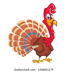 Cute Cartoon Thanksgiving Turkey Bird Illustration Stock Illustration 