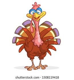 Cute Cartoon Thanksgiving Turkey Bird Illustration Stock Illustration ...