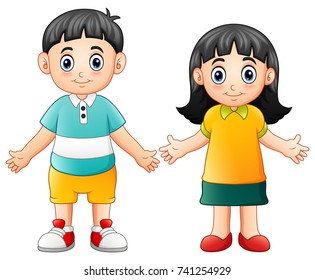 Cute Children Waving Hand Stock Illustration 741254929 | Shutterstock