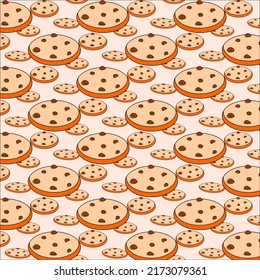 Cute Chocolate Cake Pattern Background.  Can Be Used As A Product Cover Or Other Background