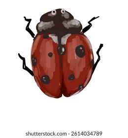 A cute, chubby, huggable ladybug. 