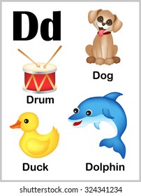 Cute Colorful Alphabet Letter D Set Stock Illustration 324341234 ...