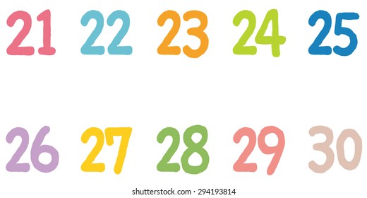 similar images stock photos vectors of cute colorful numbers circle