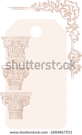 Cute composition of isolated hand drawn illustrations. Perfect for a Bridgerton themed wedding design (aesthetic, whimsical line art style)