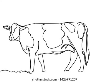 15,932 Cow line draw Images, Stock Photos & Vectors | Shutterstock