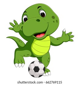 Cute Crocodile Playing Football Stock Illustration 662769115 | Shutterstock