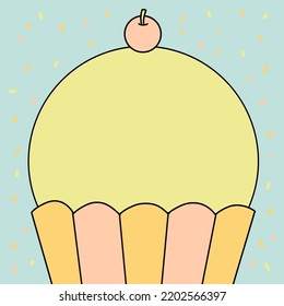 Cute Cupcake Sweet Post Card.
