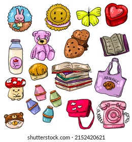 Cute Daily Icon Digital Stickers  Goodnotes Stickers  School  Work  House Chore  Travel  Self Care  Icons  Kawaii 