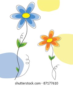 Cute Daisies Stock Illustration 87177610 | Shutterstock