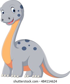 Cute Dinosaur Diplodocus Cartoon Stock Illustration 484114624