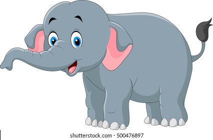 Cute Elephant Cartoon Stock Illustration 500476897