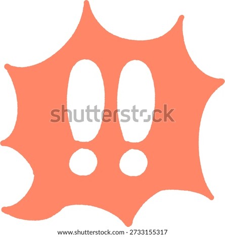 Cute exclamation mark message bubble