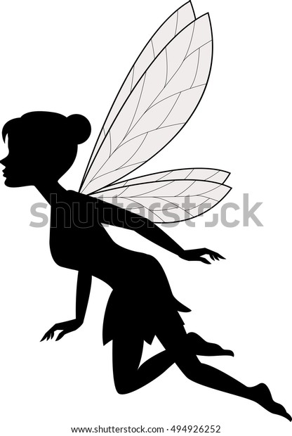 Cute Fairy Flying Stock Illustration 494926252