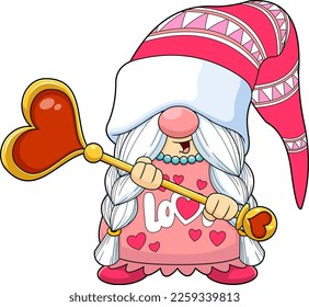 Cute Female Gnome Cartoon