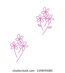 Cute Flowers Matching Tattoo Idea Design