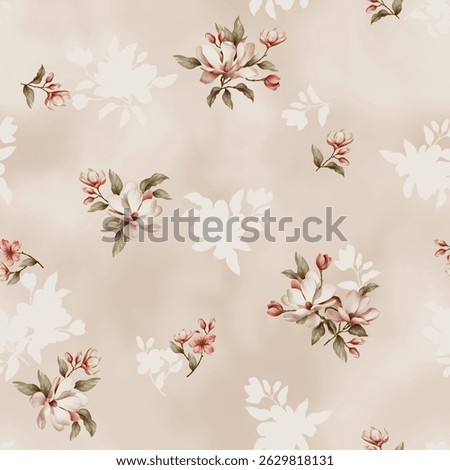 cute flowers pattern suitable for textile design or wall decoration