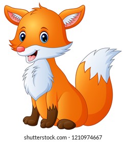 Cute Fox Cartoon Stock Illustration 1210974667 | Shutterstock