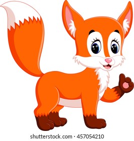 Cute Fox Cartoon Stock Vector (Royalty Free) 457050997