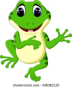 Cute Frog Cartoon Stock Vector (Royalty Free) 438365338