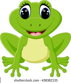 Cute Frog Cartoon Stock Vector (royalty Free) 156090917