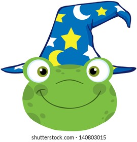 Cute Frog Smiling Head