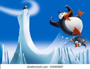 662 Penguins sliding on ice Images, Stock Photos & Vectors | Shutterstock