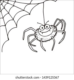 Cute Funny Spider Cartoon Design Stock Illustration 1439125367 ...