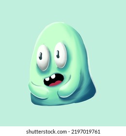 Cute Ghost Happy Expression Stock Illustration 2197019761 | Shutterstock