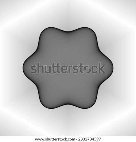 cute gray comics cookie on white background 3d buttom 