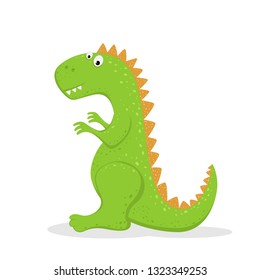 Cute Cartoon Dinosaur Kids Design Dragon Stock Vector (Royalty Free ...