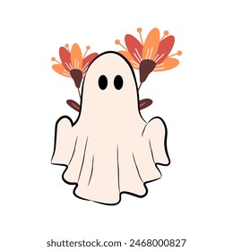 Cute Halloween Ghost Illustration Vector - Powered by Shutterstock