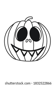 Cute Halloween Pumpkin Coloring Page Worksheet For Kids Kindergarten Preschool