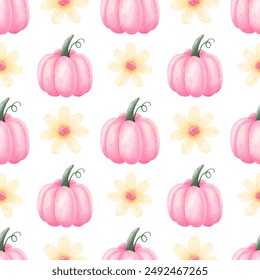 Cute halloween watercolor seamless design.Children’s ghost print.Colored pumpkins.Happy Halloween  - Powered by Shutterstock