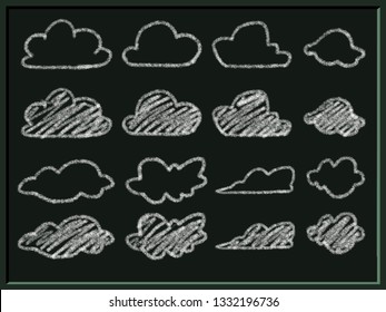 Cute Hand Draw Chalk Style - Cloud