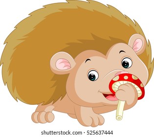 Cute Hedgehog Cartoon Stock Illustration 525637444 | Shutterstock