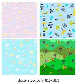 Cute Kids Cover Template Pattern 스톡 일러스트 81595876 | Shutterstock