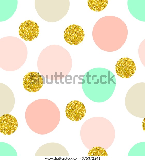 Cute Kids Polka Dot Colorful Seamless Stock Illustration 375372241