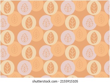 Cute Leaf Pattern Design Autumn Background Stock Illustration ...