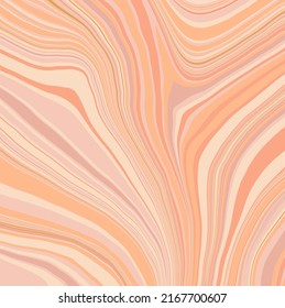Cute light pastel decorative fantasy wavy background Abstract colorful marbled textured pattern in peach, coral. pink and beige hues Graphic laconic minimalistic design Abstract paint, art, mural 