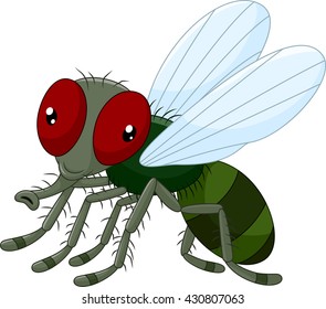 Cute Little Cartoon Flies Stock Vector (Royalty Free) 430807093 ...