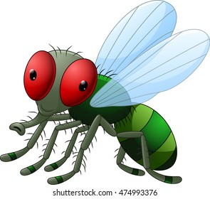 Cute Little Cartoon Flies Stock Illustration 474993376 | Shutterstock