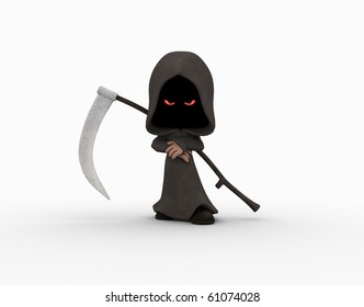 Cute Little Grim Reaper Character