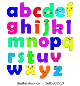 Cute Lowercase Letters Letters Childrens Play Stock Illustration ...