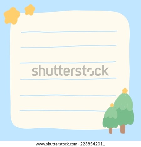 Cute memo Christmas or note Christmas 