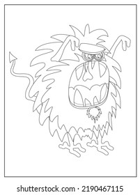 Cute Monster Coloring Pages Kids Stock Illustration 2190467115 ...