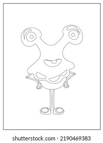 Cute Monster Coloring Pages Kids Stock Illustration 2190469383 ...